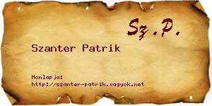 Szanter Patrik névjegykártya